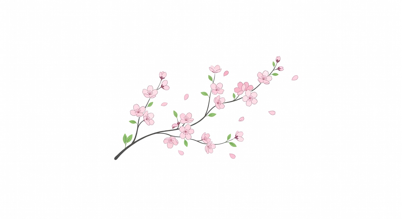 Cherry blossom branch