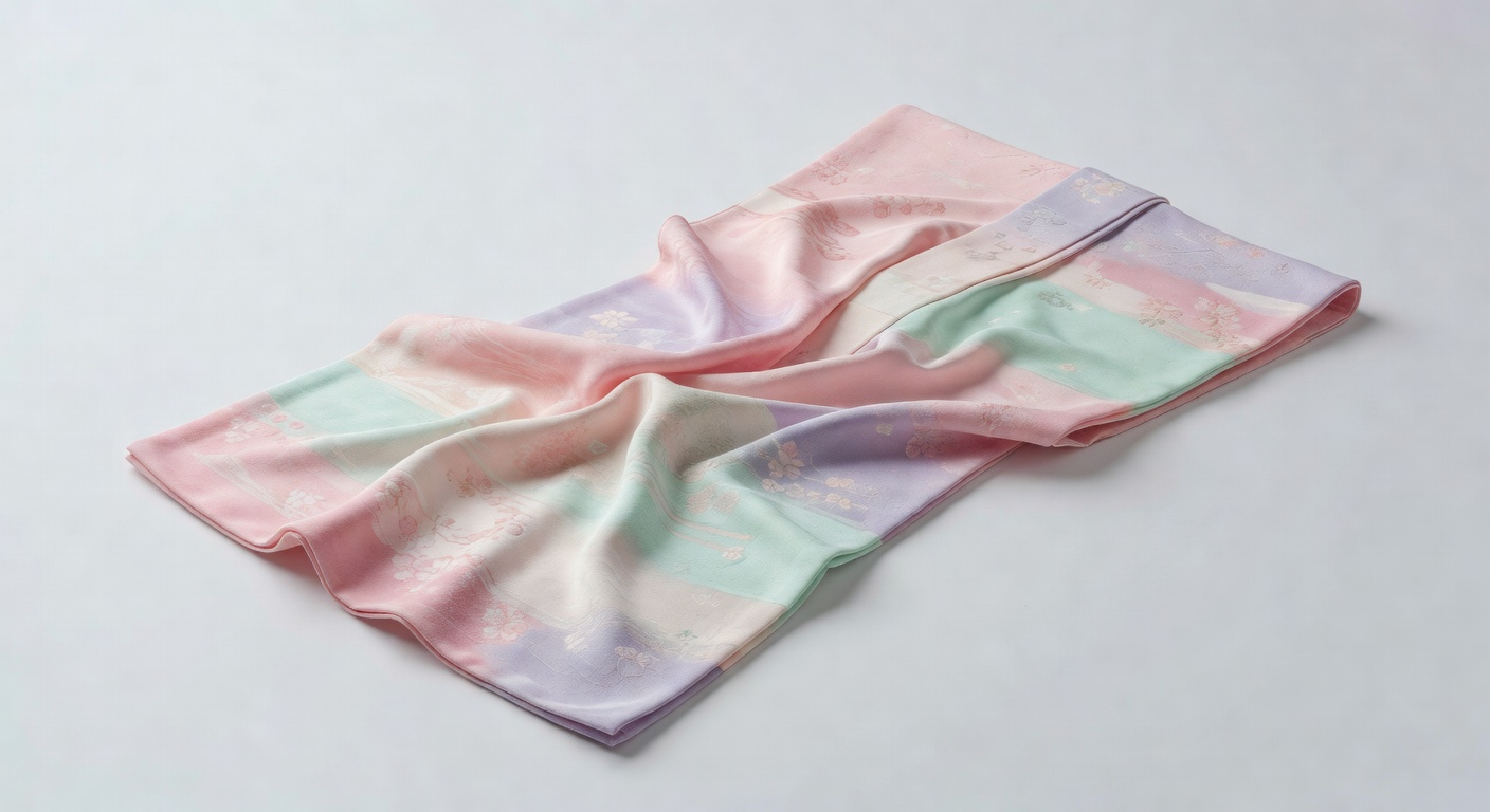 Kimono fabric folds